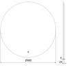 Mexen Erg miroir de salle de bain rétroéclairé, rond 90 cm, LED 6000K, antibuée - 9823-090-090-611-00