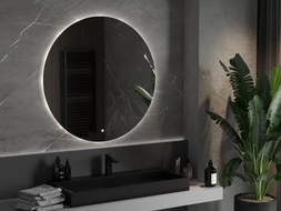 Mexen Erg miroir de salle de bain éclairé, rond 100 cm, LED 6000K, antibuée - 9823-100-100-611-00