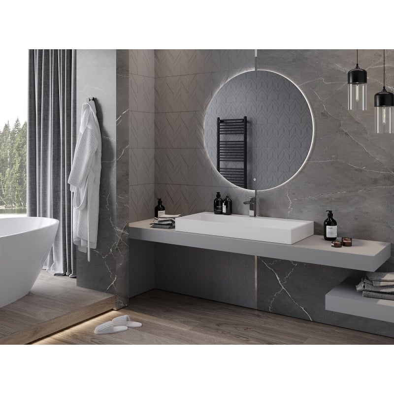 Mexen Erg miroir de salle de bain éclairé, rond 100 cm, LED 6000K, antibuée - 9823-100-100-611-00