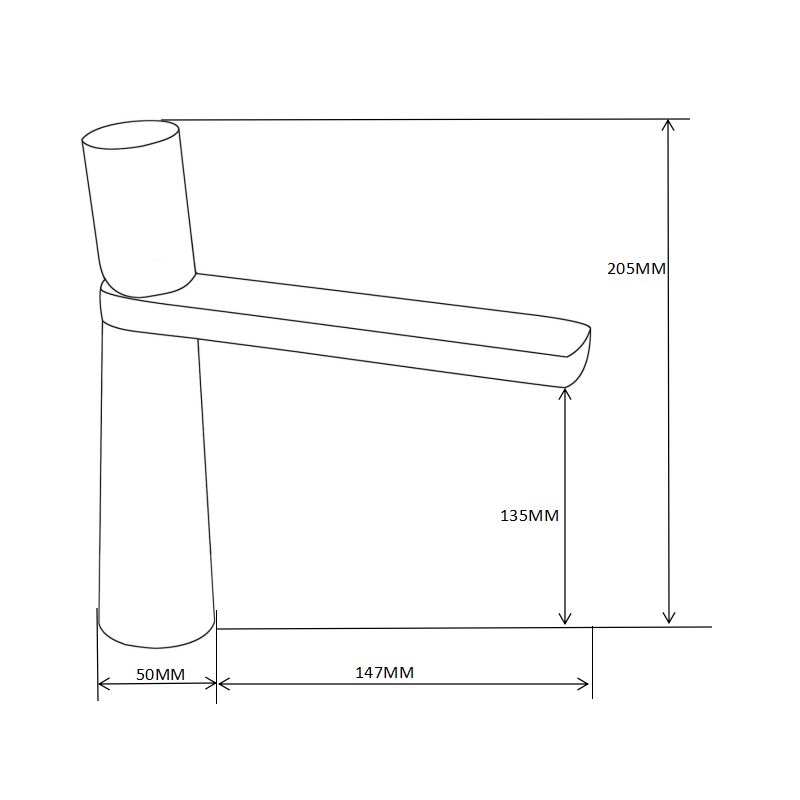 Mexen Nox robinet de lavabo, noir - 744200-70