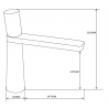 Mexen Nox robinet de lavabo, Noir - 744200-70