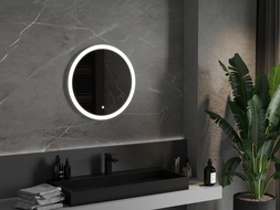 Mexen Oro miroir de salle de bain éclairé, rond 60 cm, LED 6000K, anti-buée - 9824-060-060-611-00