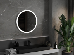 Mexen Oro miroir de salle de bain éclairé, rond 70 cm, LED 6000K, antibuée - 9824-070-070-611-00