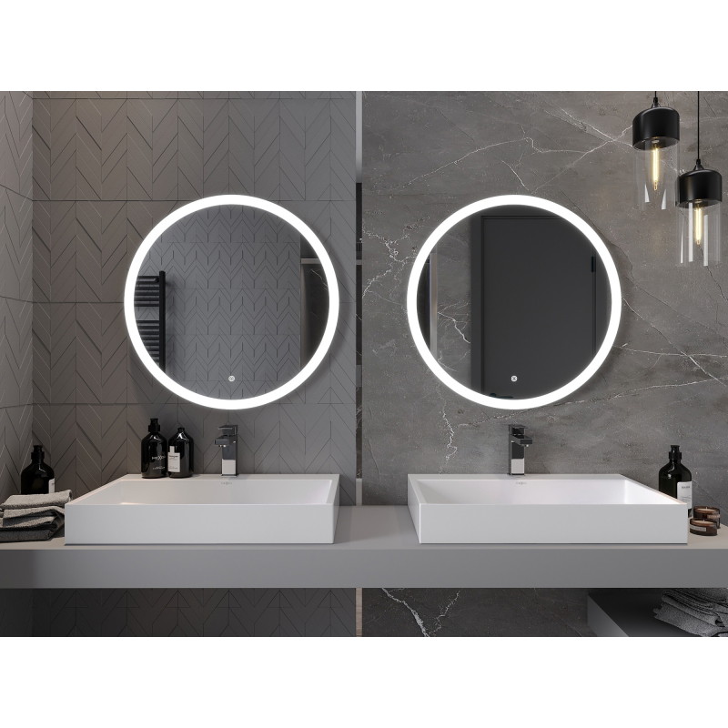 Mexen Oro miroir de salle de bain rétroéclairé, rond 70 cm, LED 6000K, anti-buée - 9824-070-070-611-00