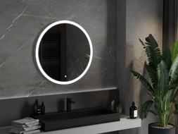 Mexen Oro miroir de salle de bain éclairé, rond 80 cm, LED 6000K, anti-buée - 9824-080-080-611-00