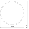Mexen Oro miroir de salle de bain éclairé, rond 100 cm, LED 6000K, anti-buée - 9824-100-100-611-00