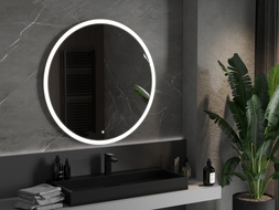 Mexen Oro miroir de salle de bain éclairé, rond 100 cm, LED 6000K, antibuée - 9824-100-100-611-00