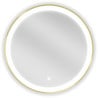Mexen Esso miroir de salle de bains éclairé, rond 60 cm, LED 6000K, antibuée, cadre doré - 9825-060-060-611-50