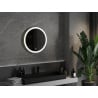 Mexen Esso miroir de salle de bains éclairé, rond 60 cm, LED 6000K, antibuée, cadre doré - 9825-060-060-611-50