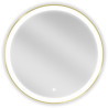 Mexen Esso miroir de salle de bain éclairé, rond 70 cm, LED 6000K, anti-buée, cadre doré - 9825-070-070-611-50