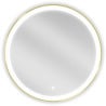 Mexen Esso miroir de salle de bain rétroéclairé, rond 70 cm, LED 6000K, antibuée, cadre doré - 9825-070-070-611-50