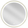 Mexen Esso miroir de salle de bains éclairé, rond 80 cm, LED 6000K, antibuée, cadre doré - 9825-080-080-611-50