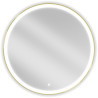 Mexen Esso miroir de salle de bains rétroéclairé rond, 90 cm, LED 6000 K, antibuée, cadre doré brossé