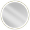 Mexen Esso miroir de salle de bain avec éclairage, rond 100 cm, LED 6000K, antibuée, cadre doré - 9825-100-100-611-50