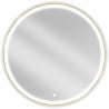 Mexen Esso miroir de salle de bain éclairé, rond 100 cm, LED 6000K, anti-buée, cadre doré - 9825-100-100-611-50