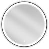 Mexen Esso miroir de salle de bain éclairé, rond 80 cm, LED 6000K, anti-buée, cadre noir - 9825-080-080-611-70