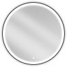 Mexen Esso miroir de salle de bain éclairé, rond 90 cm, LED 6000K, antibuée, cadre noir - 9825-090-090-611-70
