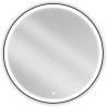 Mexen Esso miroir de salle de bain éclairé, rond 100 cm, LED 6000K, antibuée, cadre noir - 9825-100-100-611-70