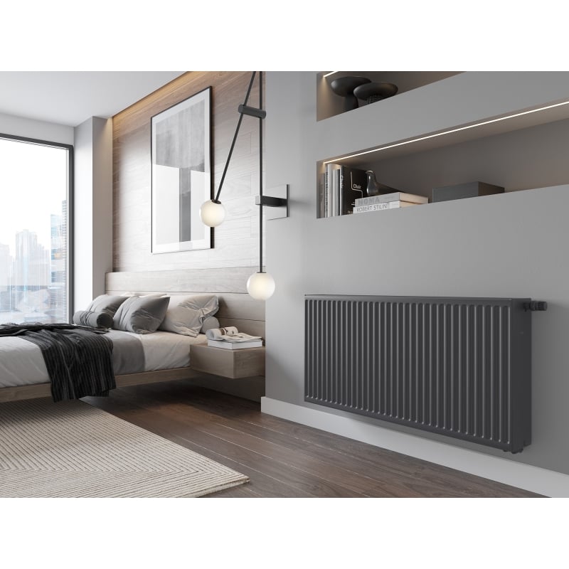 Mexen C33 radiateur plat 500 x 500 mm, connexion latérale, 1011 W, anthracite - W433-050-050-66