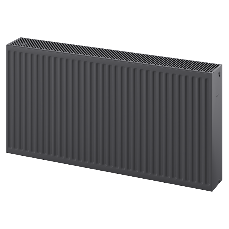 Radiateur plat Mexen C33 600 x 2600 mm, raccordement latéral, 6070 W, anthracite - W433-060-260-66