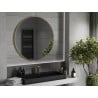 Mexen Loft miroir de salle de bain rond 100 cm, cadre doré - 9850-100-100-000-50