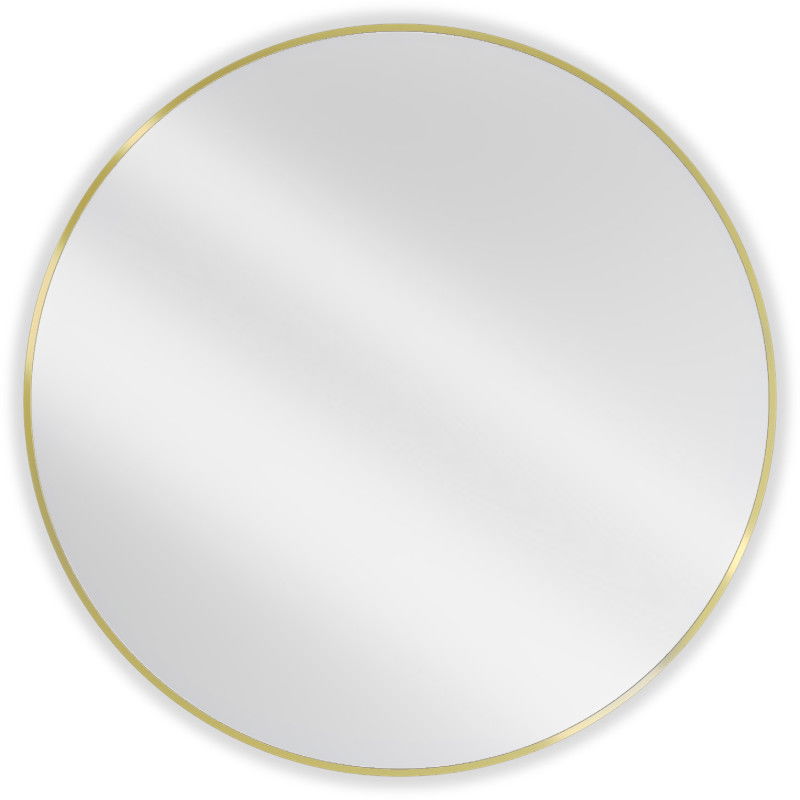 Mexen Loft miroir de salle de bains rond 100 cm, cadre doré - 9850-100-100-000-50