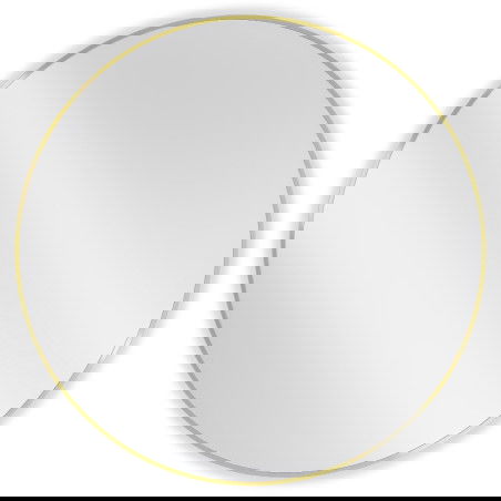 Mexen Loft miroir de salle de bains rond 100 cm, cadre doré - 9850-100-100-000-50