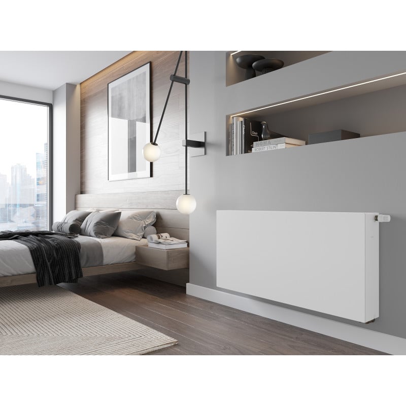 Mexen Flat CVF33 radiateur à plaque 300 x 400 mm, raccordement inférieur, 496 W, blanc - W633F-030-040-00