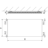 Mexen CF11 Radiateur panneau plat 300 x 2000 mm, connexion latérale, 909 W, anthracite - W411F-030-200-66
