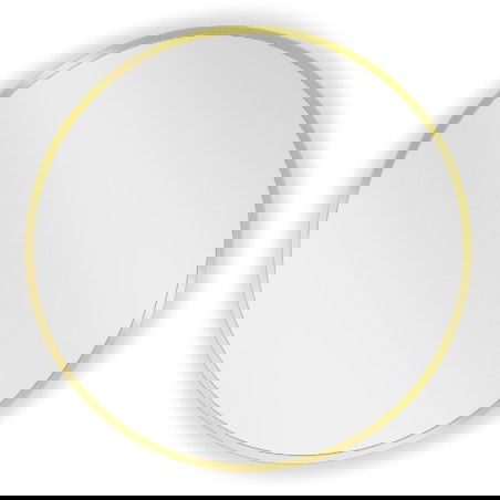 Mexen Loft miroir de salle de bain rond 45 cm, cadre doré - 9850-045-045-000-50