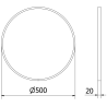 Mexen Loft miroir de salle de bain rond 50 cm, cadre doré - 9850-050-050-000-50