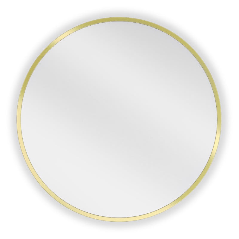 Mexen Loft miroir de salle de bain rond 55 cm, cadre doré - 9850-055-055-000-50