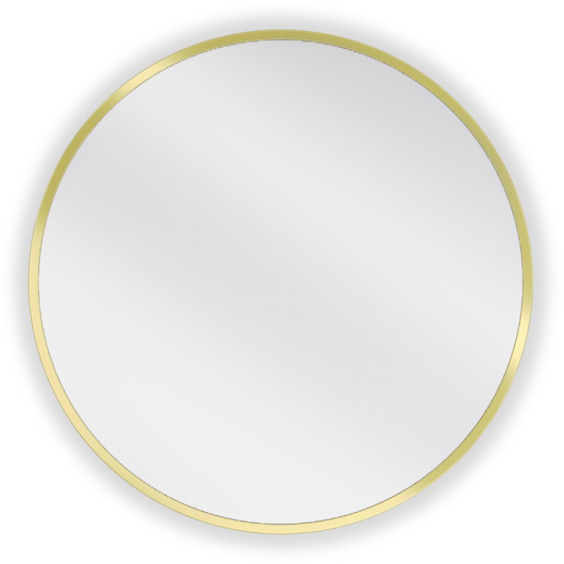 Mexen Loft miroir de salle de bains rond 55 cm, cadre doré - 9850-055-055-000-50