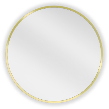 Mexen Loft miroir de salle de bains rond 55 cm, cadre doré - 9850-055-055-000-50