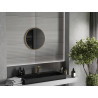 Mexen Loft miroir de salle de bains rond 55 cm, cadre doré - 9850-055-055-000-50