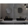 Mexen Loft miroir de salle de bain rond 55 cm, cadre doré - 9850-055-055-000-50