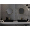 Mexen Loft miroir de salle de bains rond 55 cm, cadre doré - 9850-055-055-000-50