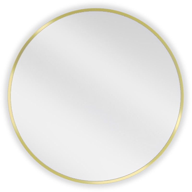 Mexen Loft miroir de salle de bain rond 65 cm, cadre doré - 9850-065-065-000-50