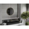 Mexen Loft Miroir de salle de bains rond 65 cm, cadre doré brossé - 9850-065-065-000-50