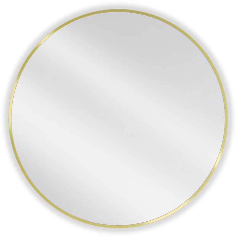 Mexen Loft miroir de salle de bain rond 80 cm, cadre doré - 9850-080-080-000-50