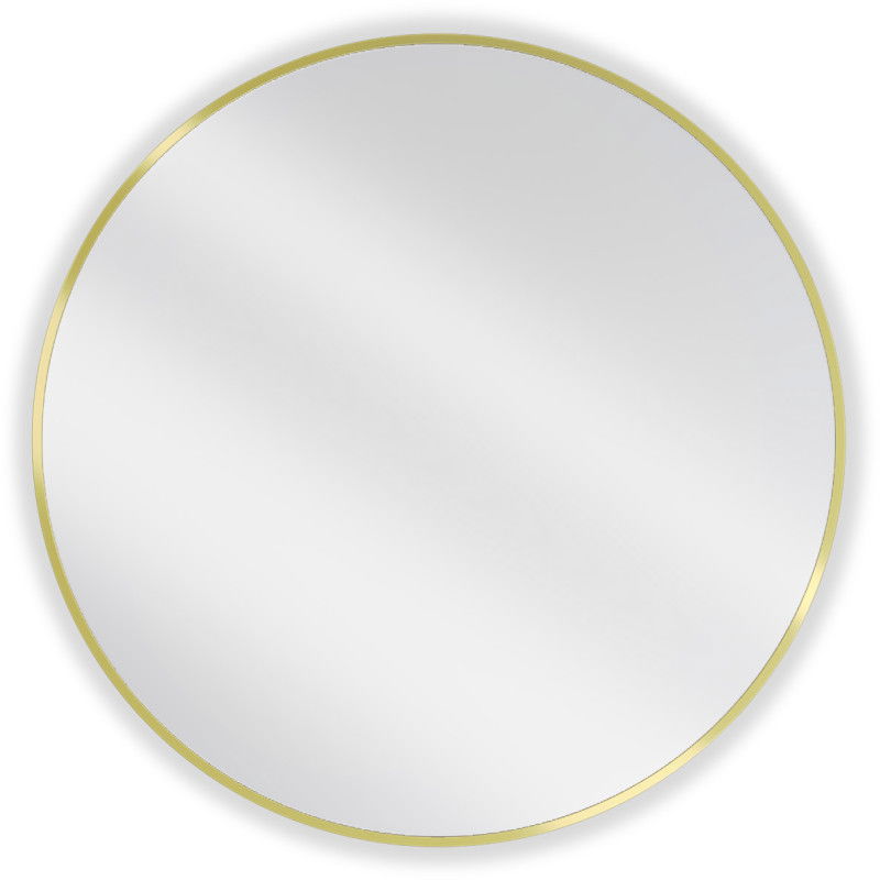 Mexen Loft miroir de salle de bain rond 85 cm, cadre doré - 9850-085-085-000-50