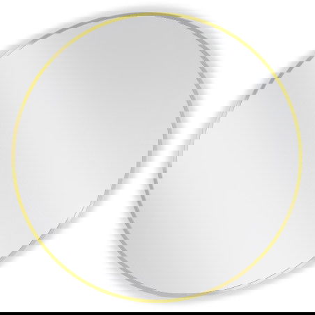 Mexen Loft miroir de salle de bain rond 85 cm, cadre doré - 9850-085-085-000-50