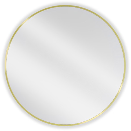 Mexen Loft miroir de salle de bains rond 85 cm, cadre doré brossé - 9850-085-085-000-50