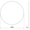 Mexen Loft miroir de salle de bains rond 90 cm, cadre doré - 9850-090-090-000-50