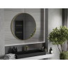 Mexen Loft Miroir de salle de bains rond 95 cm, cadre doré brossé - 9850-095-095-000-50