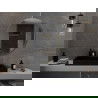 Mexen Loft miroir de salle de bain rond 95 cm, cadre doré - 9850-095-095-000-50