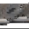 Mexen Loft miroir de salle de bain rond 50 cm, cadre inox - 9850-050-050-000-10