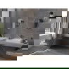 Mexen Loft miroir de salle de bain rond 50 cm, cadre inox - 9850-050-050-000-10
