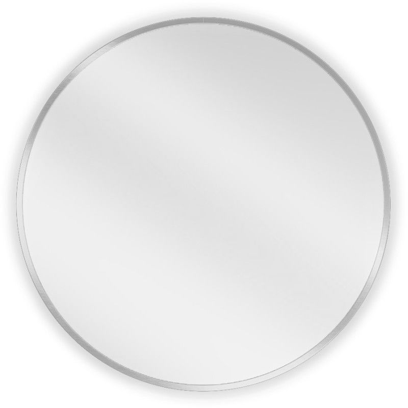 Mexen Loft miroir de salle de bain rond 60 cm, cadre inox - 9850-060-060-000-10