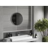 Mirol Mexen Loft de salle de bain rond 60 cm, cadre inox - 9850-060-060-000-10
